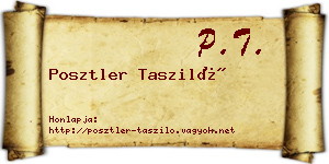 Posztler Tasziló névjegykártya